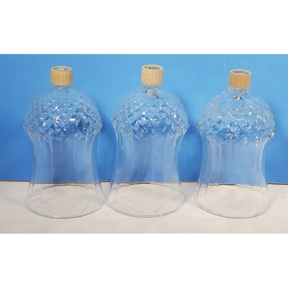 Vintage Votive Cups Starburst Glass Peg Candle Home Interior New‎ Grippers QTy 3